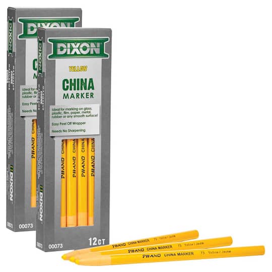 Dixon® Phano China Markers, 2 Packs of 12 By Dixon Ticonderoga Company in Yellow | Michaels®